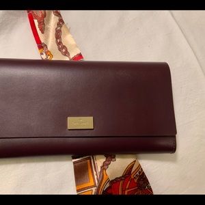 Brand new KATE SPADE burgundy & pink wallet